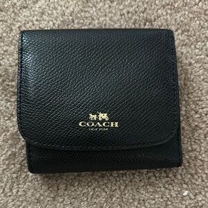 Coach Black Pebbled Leather Wallet